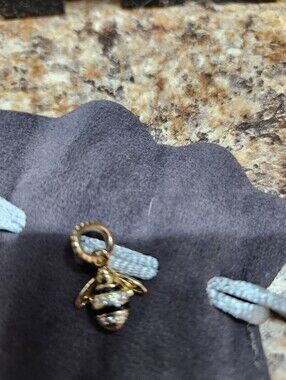 Pandora- Shine Collection Queen Bee Gold CZ Black Enamel Charm